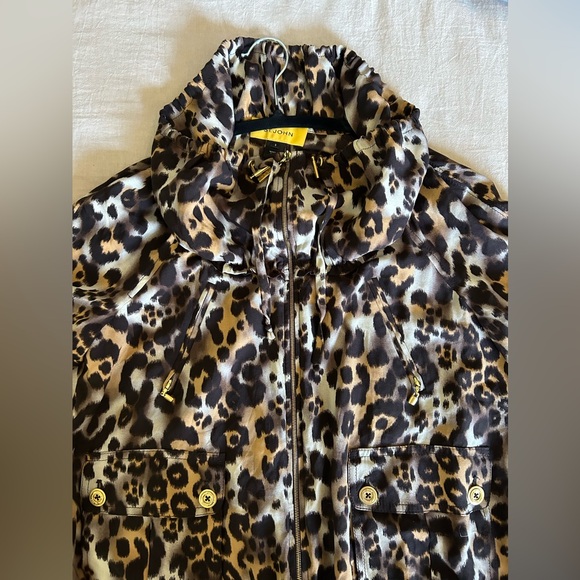 St. John Semi Sheer Leopard Print Jacket - Picture 7 of 12